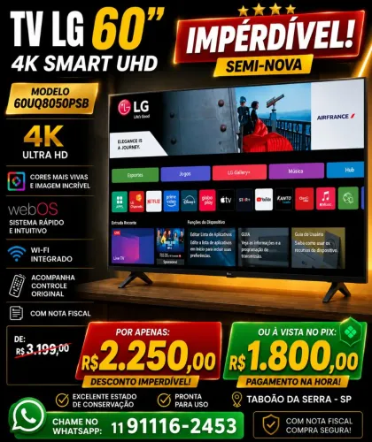 Tvsmat LG 60 polegadas semi-nova oportunidade imperdível