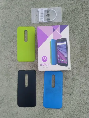 Caixa e Capinhas Coloridas Smartphone Celular Motorola Moto G3