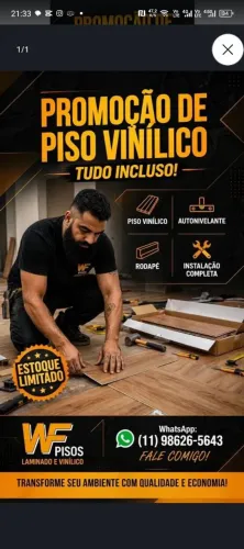 Piso laminado e vinílico
