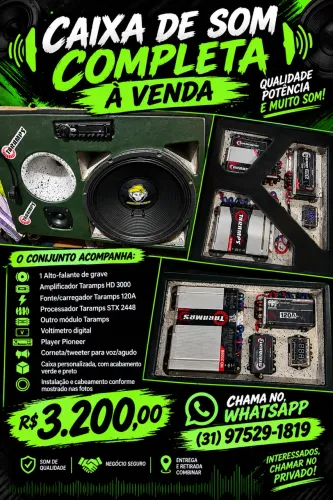 Vendo caixa trio