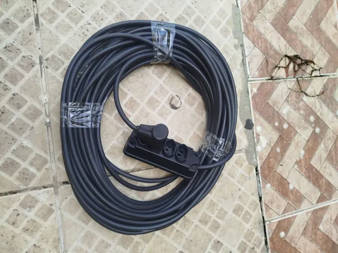 Extensão de 25 metros profissional som automotivo e trabalhos cabo PP 2x2,5mm