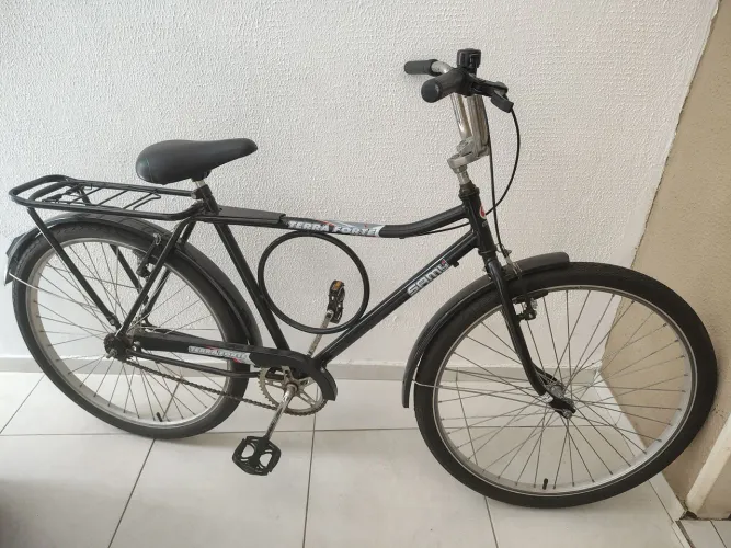 Bicicleta Samy Terra Forte Estilo Monark Barra Circular Preta