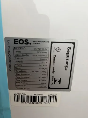 Ar portátil EOS 12000 BTU