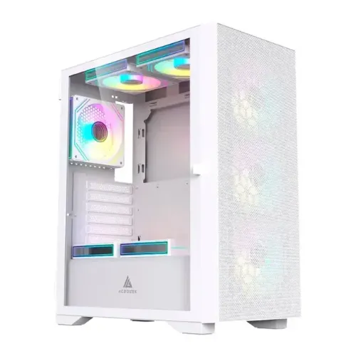 Gabinete Gamer Acegeek Shield D440 Branco (SEM FANS) - Novo