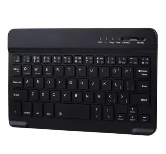 Teclado Bluetooth Mecânico Compacto Preto Recarregável