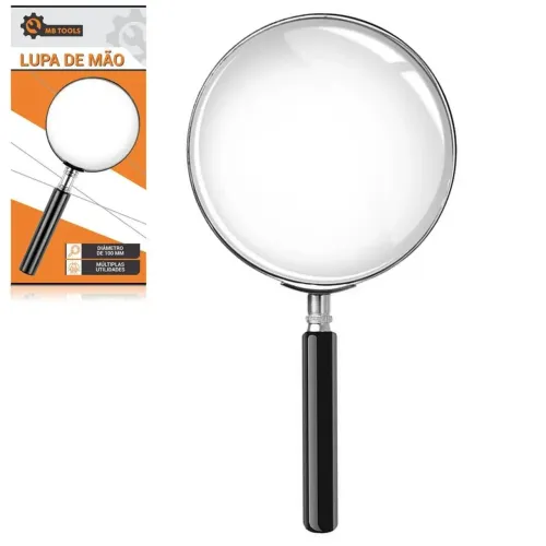 Lupa de Aumento Manual Grande 100mm para Leitura e Estética - MBTools