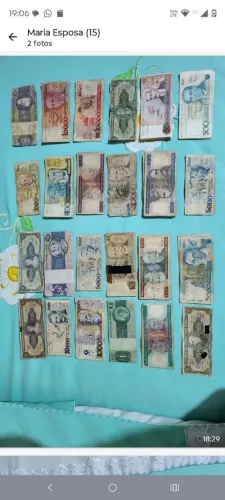 Notas antigas do Brasil cruzados 