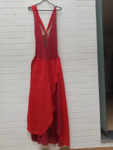 Vestido vermelho jazz dança contemporânea tamanho M