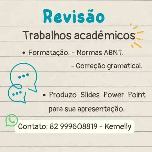 Correção de trabalhos acadêmicos nas normas da ABNT.