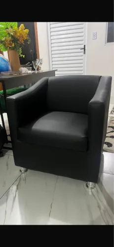 Poltrona cortine preta