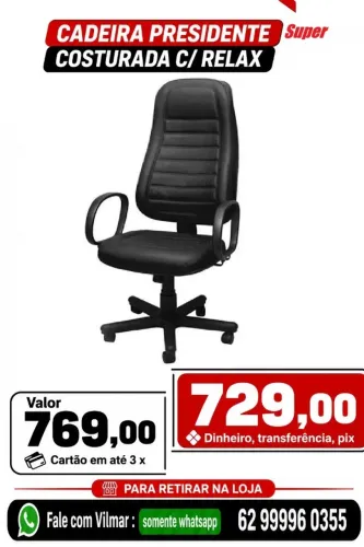 Cadeira presidente super ( produto novo ) giratoria