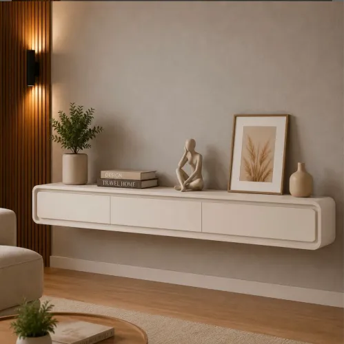 Nicho Suspenso Liv 2,18 m - Design Clean, Amplo Espaço e Elegância