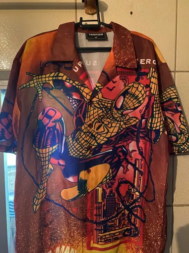 Camisa Social Estampada Homem-Aranha Marvel Toupiau