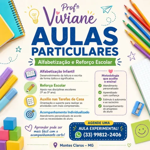 Aulas de reforço escolar 