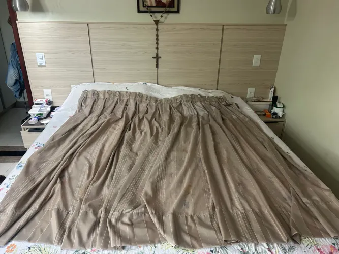 CORTINAS EM TECIDO COM FORROS