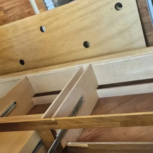 cama solteiro com gavetas e recamier