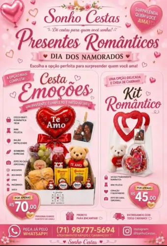 Cesta Café Romântica 