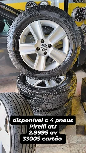 aro 15 Saveiro cros pneus 205 60 15 Pirelli original semi novos