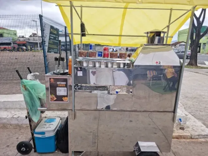 Carrinho de batata ? frita e espetinho. 