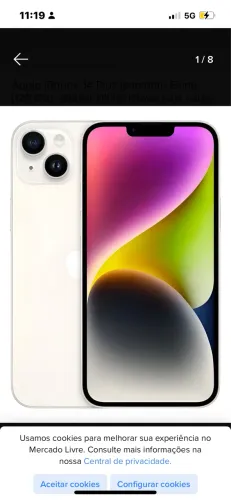 iphone 14 plus 128 g branco apenas troca com volta