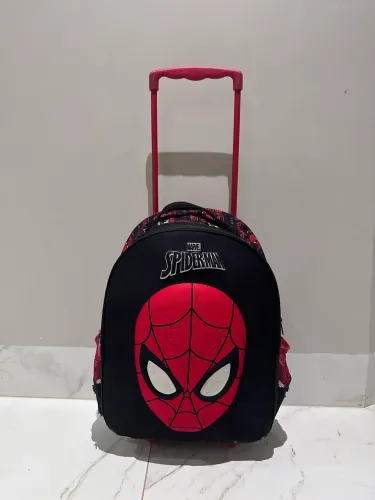 Mochila de rodinha Homem Aranha preta