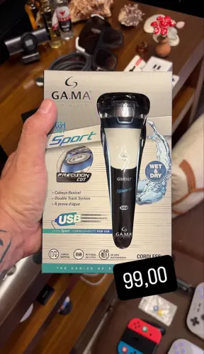 Barbeador Elétrico GA.MA Italy GSH987 Sport - À Prova D'água USB (Na Caixa)