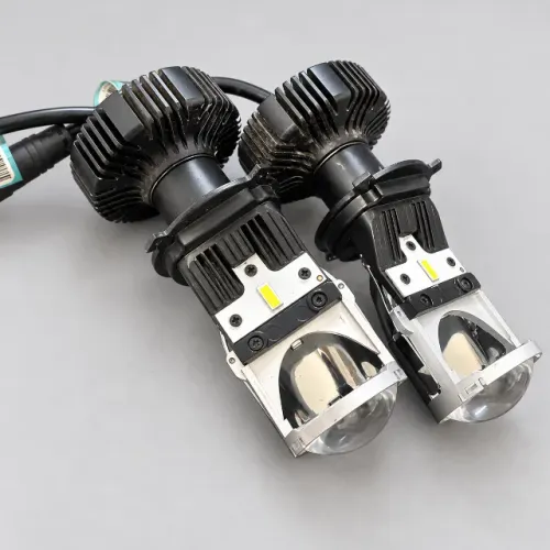 Farol Led Lampada H4 Mini Projetor Canhão Facil Instalaçao
