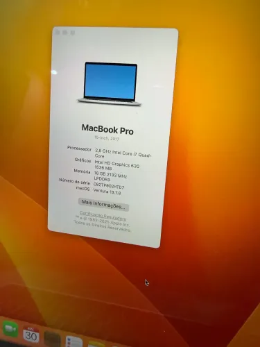 MacBook Pro 2017 15 Pol Intel i7