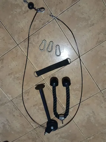 Kit Academia Polia, Roldana e Cabo de aço.