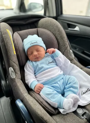 Saída de maternidade bebê menino