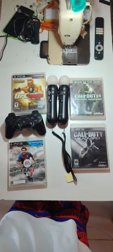 : Kit PlayStation 3 - Controle Original + PlayStation Move + 4 Jogos Clássicos