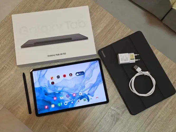 Galaxy Tab S8 5G (SM-706B) - Usado - Excelente estado - Nunca aberto