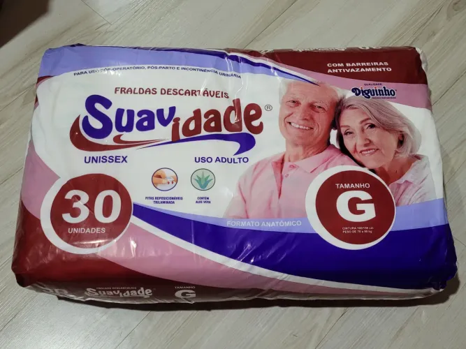 Fraldas descartáveis Unissex Suavidade - Tamanho G (leia descrição)