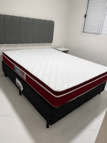 Cama Box Queen Size + Colchão Castor Casal - Semi Novos - Apenas 3 Meses de Uso