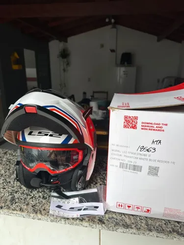 Vendo capacete ls2 strobe 2 azul