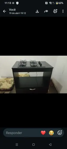 Vende se fogão Cooktop 4 bocas com balcão preto