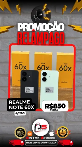 realme note 60x 4/128g em oferta