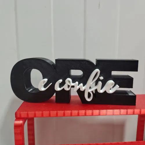 Placa decoração ore e confie