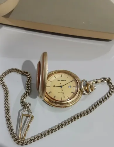 Relógio de bolso technos antigo (90)