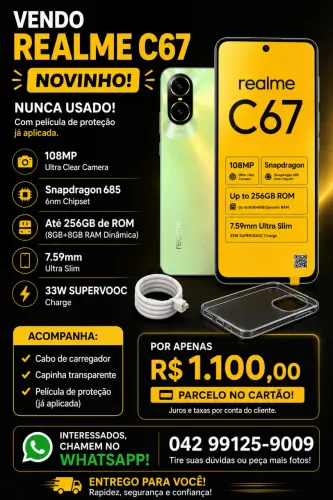 Celular nunca usado R$1100 aceito cartão de crédito