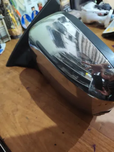 Retrovisor cromado retrátil Hilux 2009/2015 original