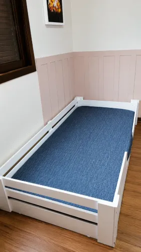 Cama Infantil Montessoriana solteiro Liz Casatema Branco