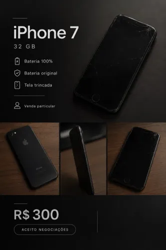 iPhone 7 32GB - 100% ( bateria original ) - sem defeitos