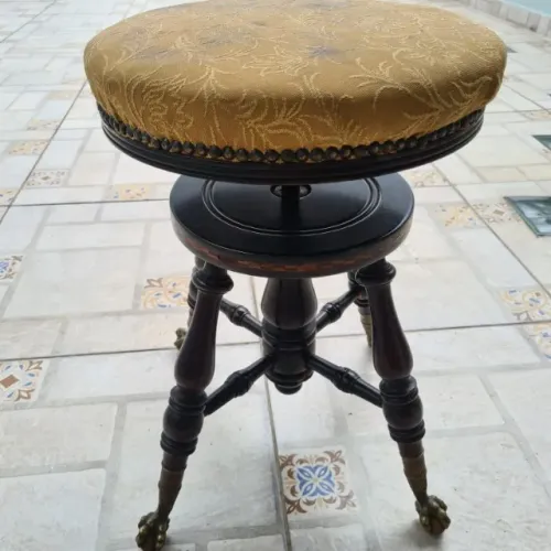 Banqueta de Piano Giratória Antiguidade