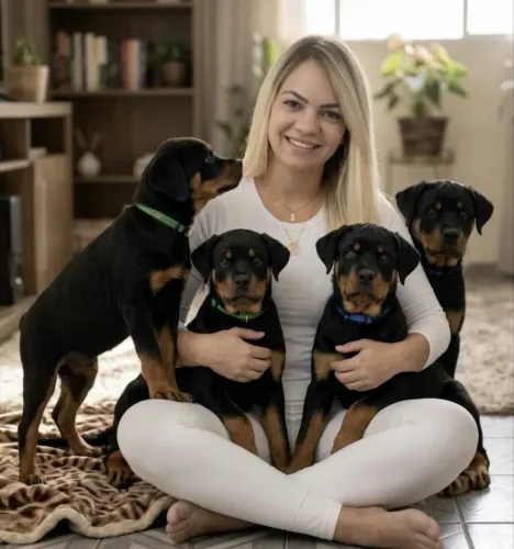 Rottweiler - 4 Meses - Vacinados e Super Saudáveis!