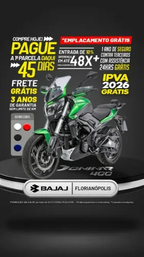 Bajaj Dominar 400 0km - 2026 - S/ ENTRADA + BONUS DE R$ 500 +IPVA + EMPLACAMENTO!!!