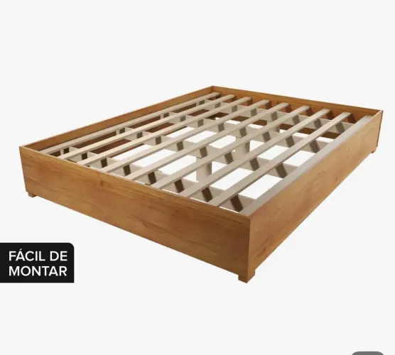 Cama Casal Madeira & Madeira semi nova