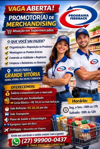 Vaga - Promotor de Vendas 