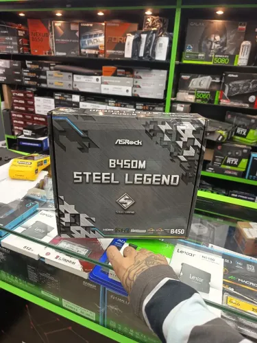 Placa mãe B450M Steel legend rgb Semi nova