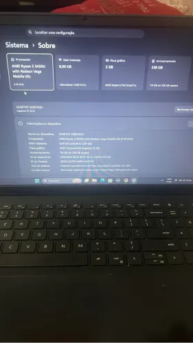 Nootbook Dell inspiron 3515 AMD Ryzen 5 3450U 8gb ram 256 full hd 15,6